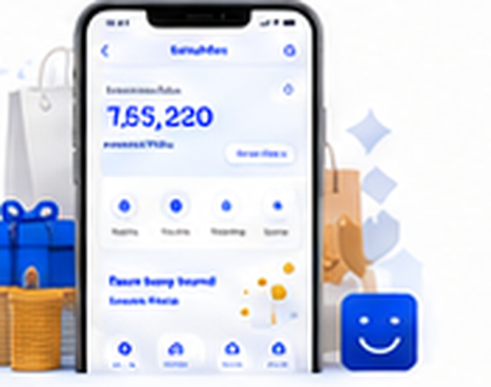 ExtraMiles app with shopping bags and gifts