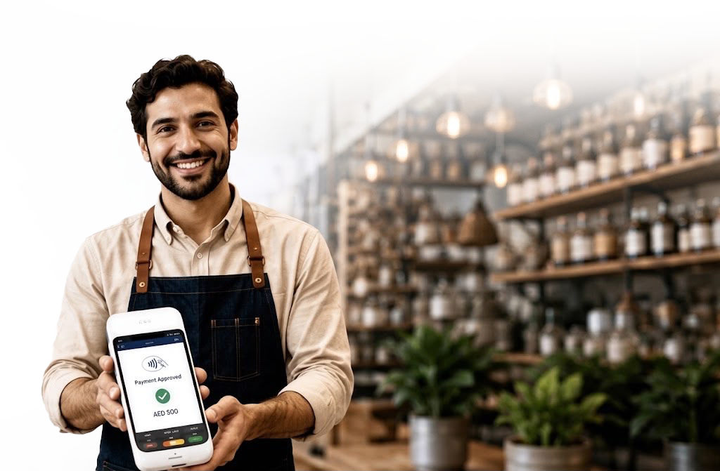 Merchant showing an approved ExtraMiles payment on a POS terminal